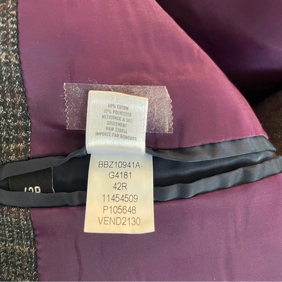 Bonobos Men’s Gray Tweed Athletic Fit One Button Blazer Jacket 20747 - Picture 10 of 11